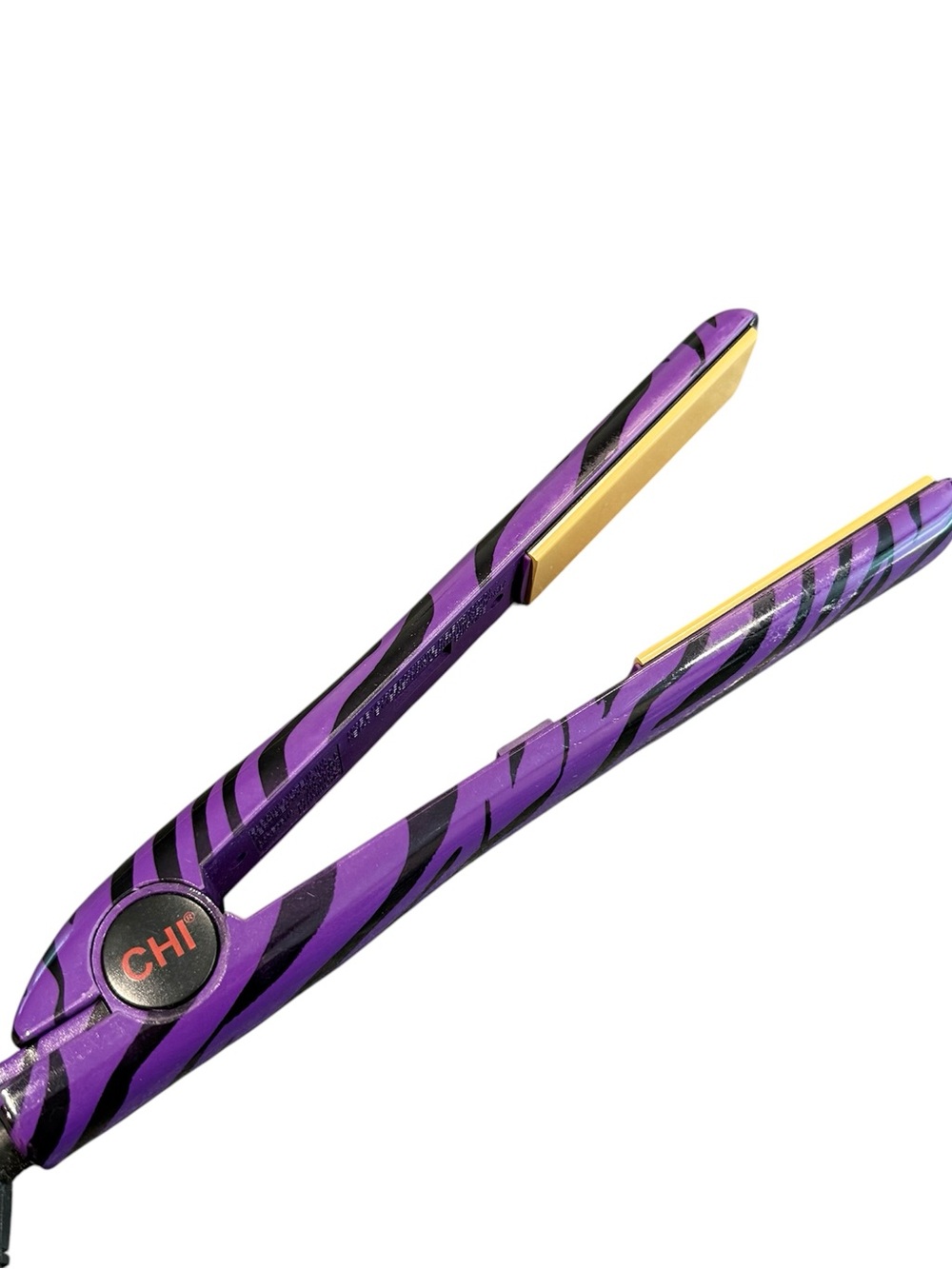 Chi purple zebra hair straightener working flat iron